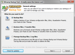 Official Download Mirror for Winamp Backup Tool