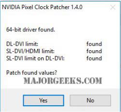 Official Download Mirror for NVIDIA Pixel Clock Patcher