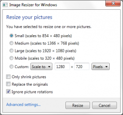 Official Download Mirror for Image Resizer for Windows