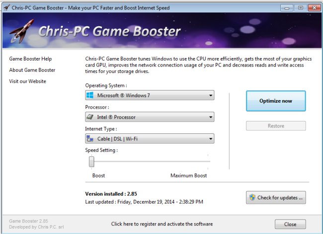 Resultado de imagem para Chris PC Game Booster