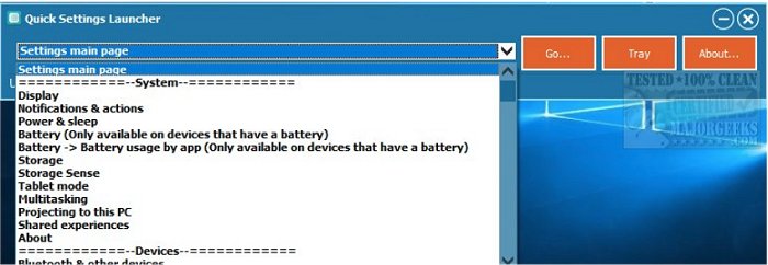 Settings Quick Launcher Enables One-Click Launching of Windows 10 ...