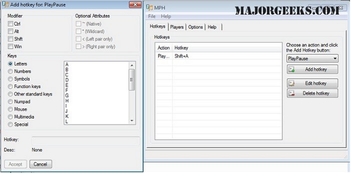 MPH (Media Player Hotkey) Allows Simple Hotkey Control of Most Media ...