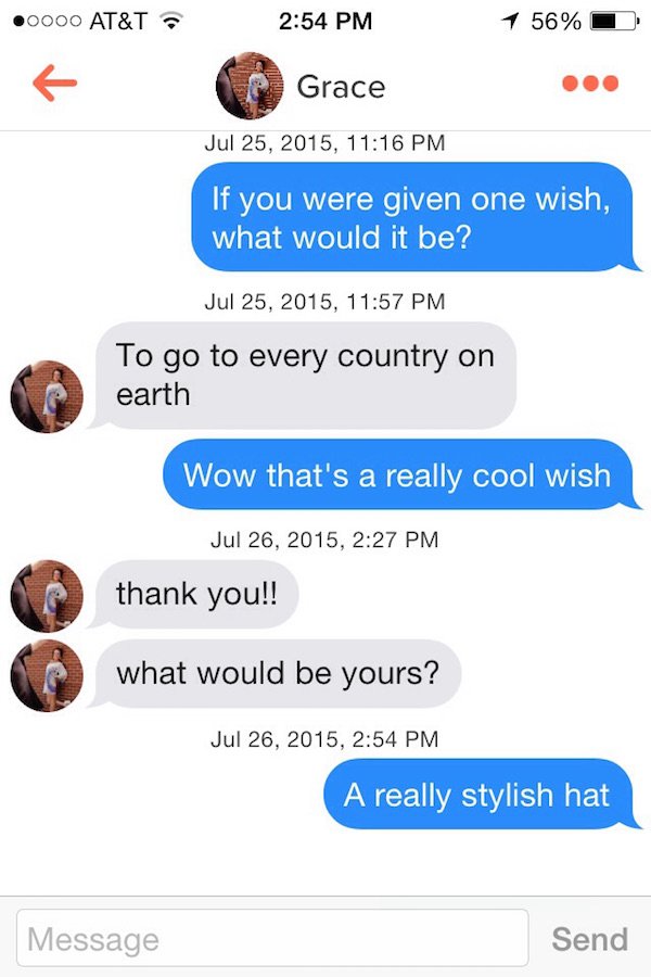 255 Best Tinder Pick-up Lines to Use in Dating Apps