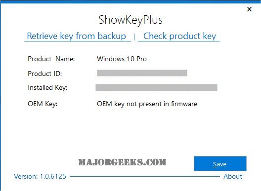 display windows product key utility