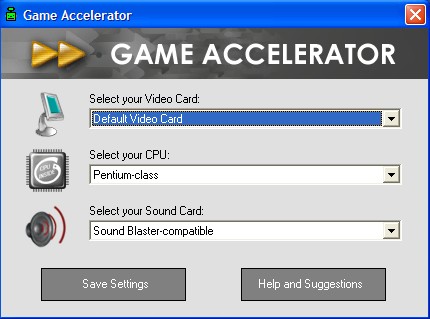 Screenshot of Game Accelerator