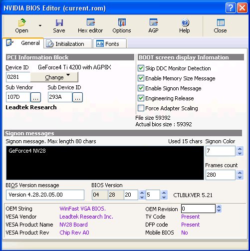 NVidia BIOS Editor 3.5a