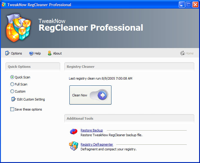 TweakNow RegCleaner Professional v2.9.9a (c) TweakNow Cracked.