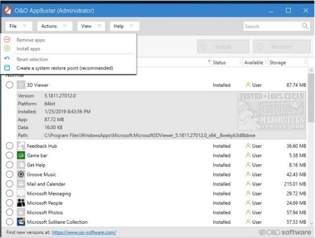 O&O AppBuster Offers Simple Removal of Unwanted Microsoft Apps (Video ...