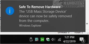 How to Show or Hide the Safely Remove Hardware Icon - MajorGeeks