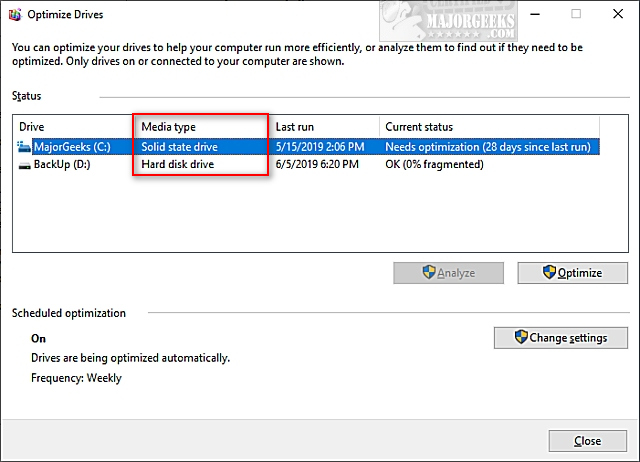 How Check If Hard Is SSD or HDD - MajorGeeks