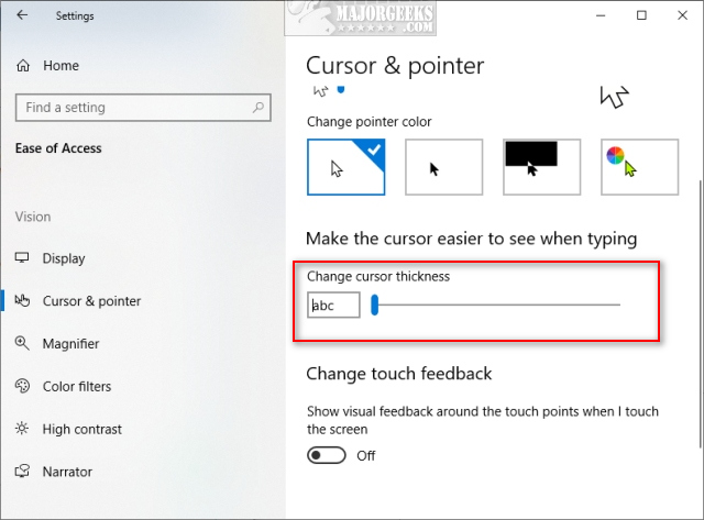 How to Change Text Cursor Thickness, Indicator, and Color - MajorGeeks