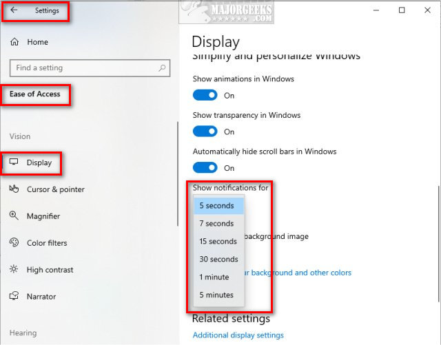how to change display time in windows 10