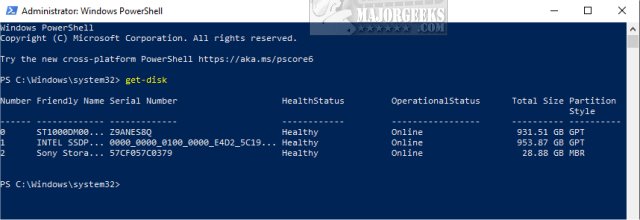 How to Format and Partition a Drive With PowerShell - MajorGeeks