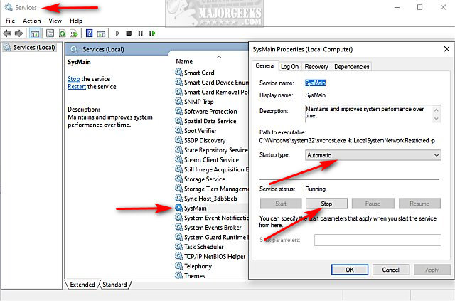 How to Disable or Enable SysMain (Superfetch) - MajorGeeks
