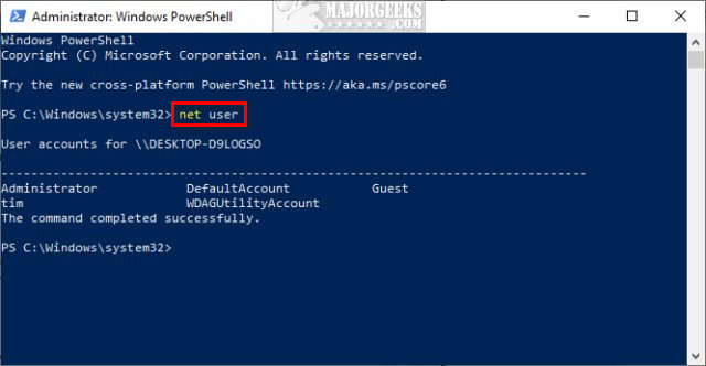 How to View Full Details of Any User Accounts in Windows - MajorGeeks