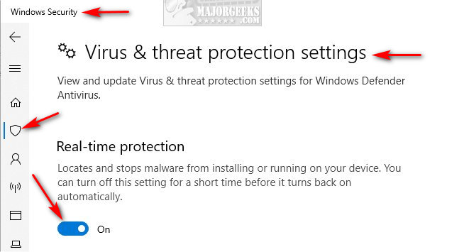 Microsoft Defender Threat Service Has Stopped - 2020 - MajorGeeks