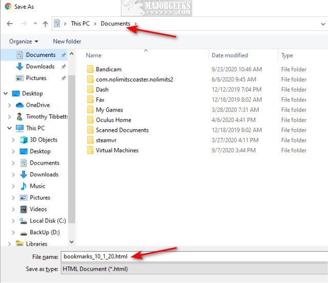 Export or Import Google Chrome Bookmarks to HTML - MajorGeeks