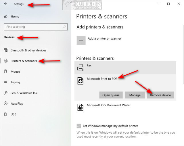 How Add or Remove Microsoft Print to PDF - MajorGeeks