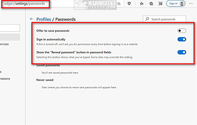 Enable or Disable Save Passwords With Microsoft Edge in Windows 10 & 11 ...