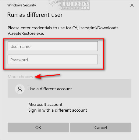 How to Run a Program as a Different User (RunAs) in Windows