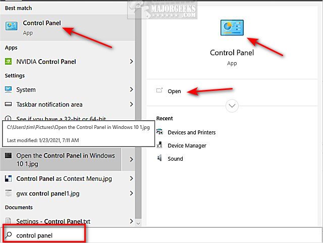 12 Ways You Can Still Open The Control Panel In Windows 10 11 Majorgeeks 12 Ways You Can Still Open The Control Panel In Windows 10 11 Majorgeeks