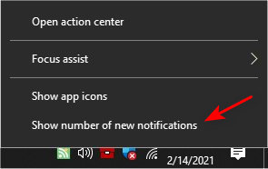 Notificationsnn Number How to Show or Hide Number of New Notifications in Action Center ...