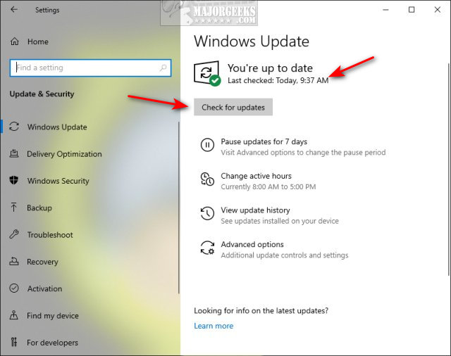 windows 10 installation checking for updates