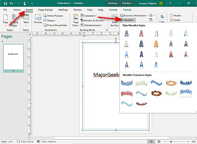How to Change the Shape of Text in Microsoft Publisher - MajorGeeks
