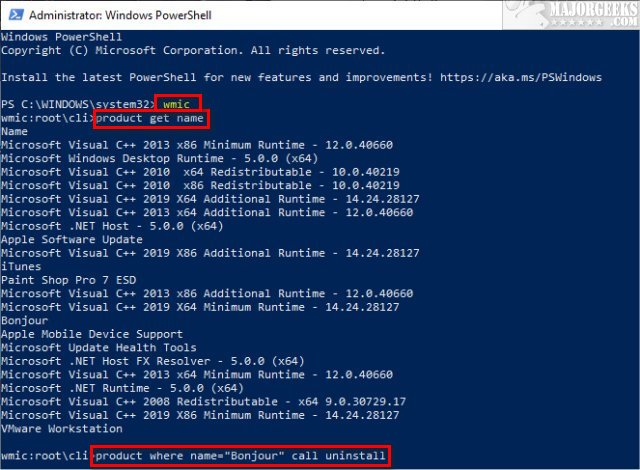 powershell uninstall software powershell uninstall software