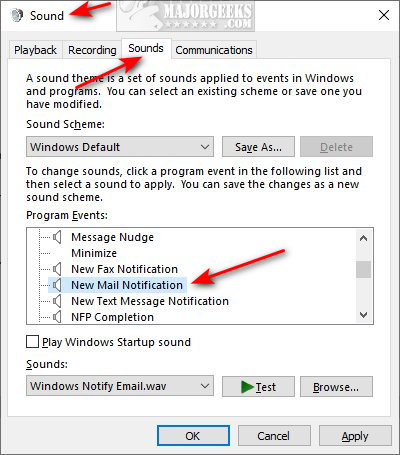 how to change email default in windows 10