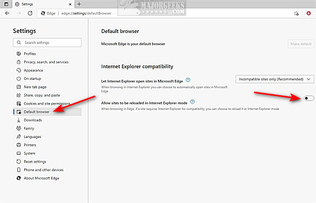 ie mode in edge
