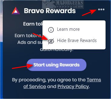 How to Enable or Disable Brave Rewards (BAT) in Brave Browser - MajorGeeks