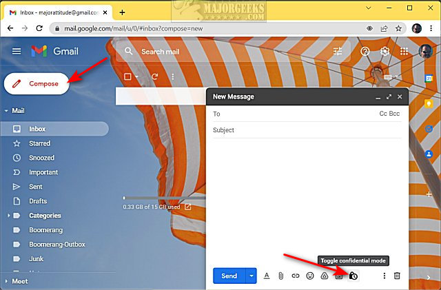 how to send a confidential email gmail