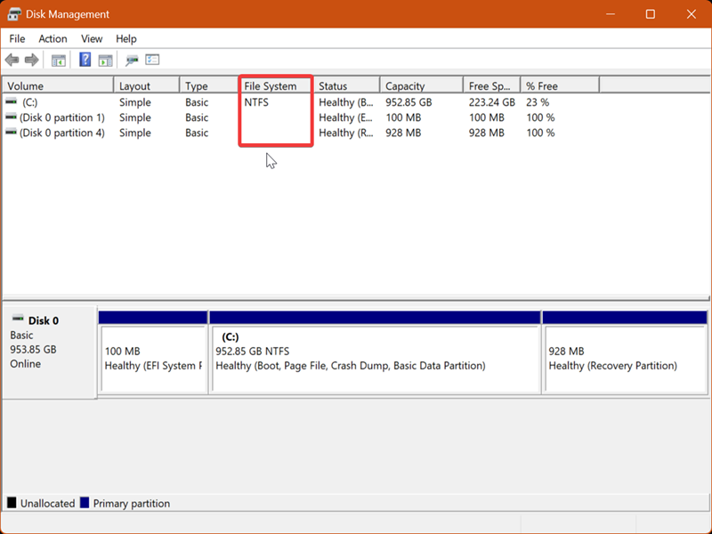 How To Find a Drive's File System Type - MajorGeeks