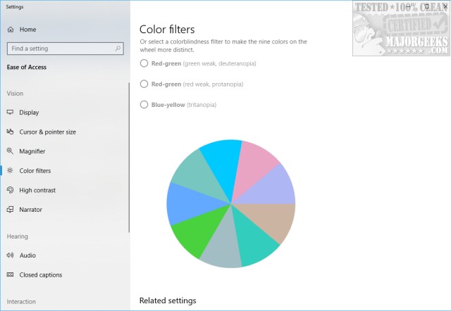 How to change the colours using colour filters in Windows 10