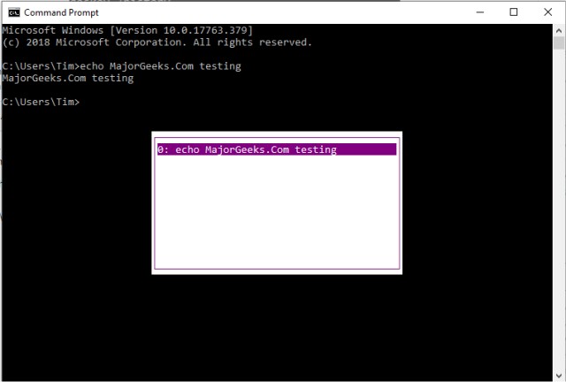 The Command Prompt history can be viewed by typing in doskey /history ...