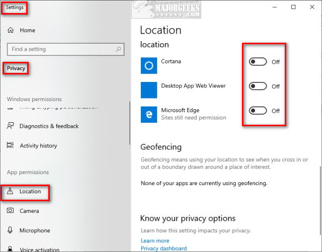 How to Fix Greyed out Location Services in Windows 10