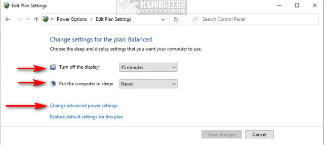 Each Power plan can now be customized. Most people are happy with the ...