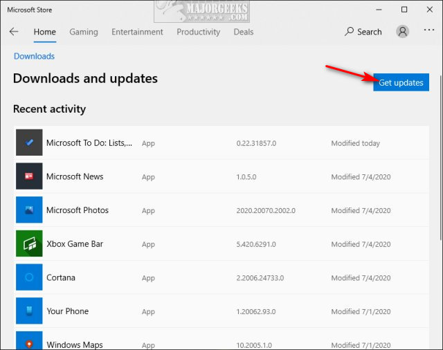 During the updates, you will see a list of apps being updated. You can