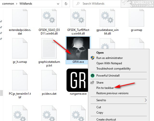 File Explorer should open to the game folder.