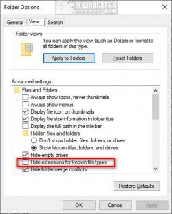 Official Download Mirror for Show or Hide File Name Extensions in File Explorer Context Menu