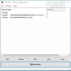 Official Download Mirror for VOVSOFT Delete Multiple Files