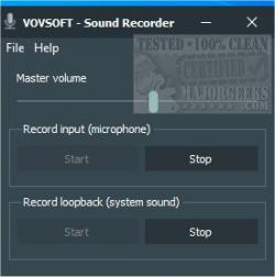 Official Download Mirror for VOVSOFT Sound Recorder