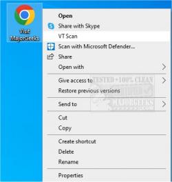 Official Download Mirror for VirusTotal Context Menu 