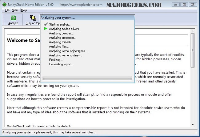 Sanity Check Rsyslog Download SanityCheck 3.51 - MajorGeeks