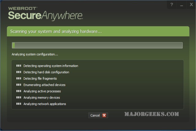 Webroot System Analyzer Interface