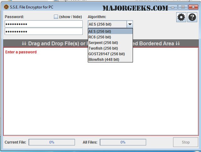 Screenshot S.S.E File Encryptor