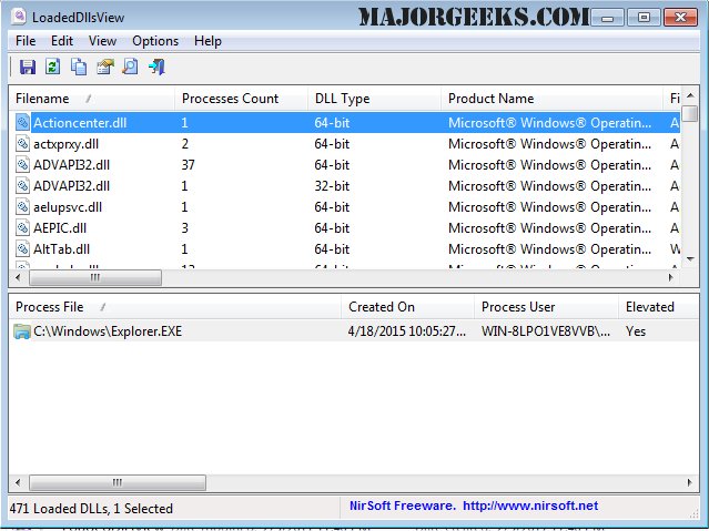 Download LoadedDllsView - MajorGeeks
