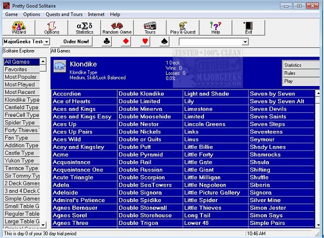 pretty good solitaire free pretty good solitaire free