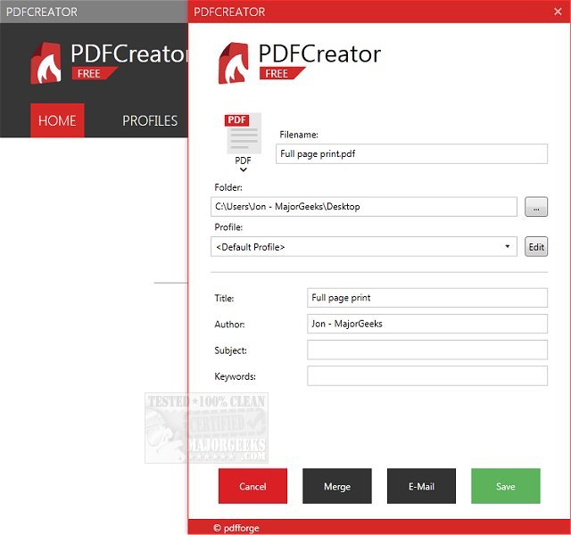 Download Download PDFCreator – MajorGeeks